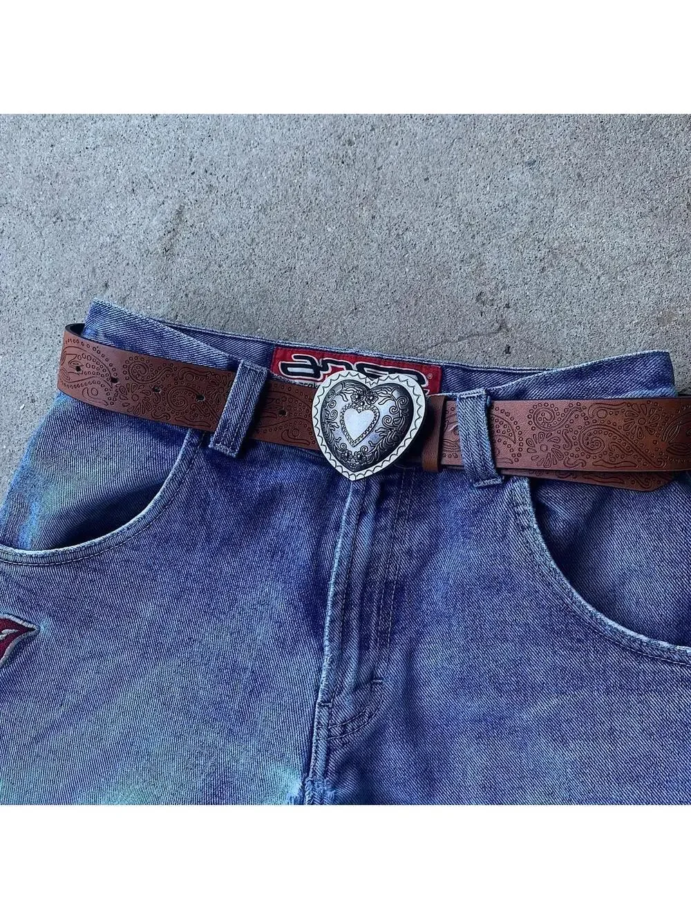 Vintage Western Brown Black Belt 40 Inch